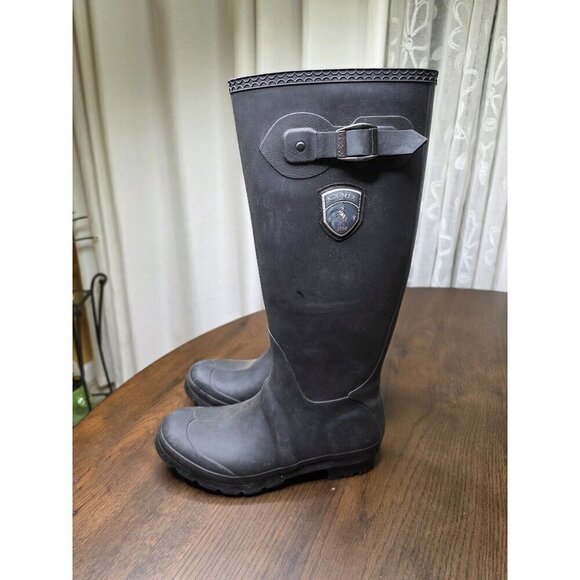 Kamik Jennifer Womens 7M Charcoal Grey Rubber Wellington Rain Winter Fall Boots - Picture 3 of 16